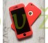 360° kryt silikónový iPhone 6 Plus/6S Plus - červený